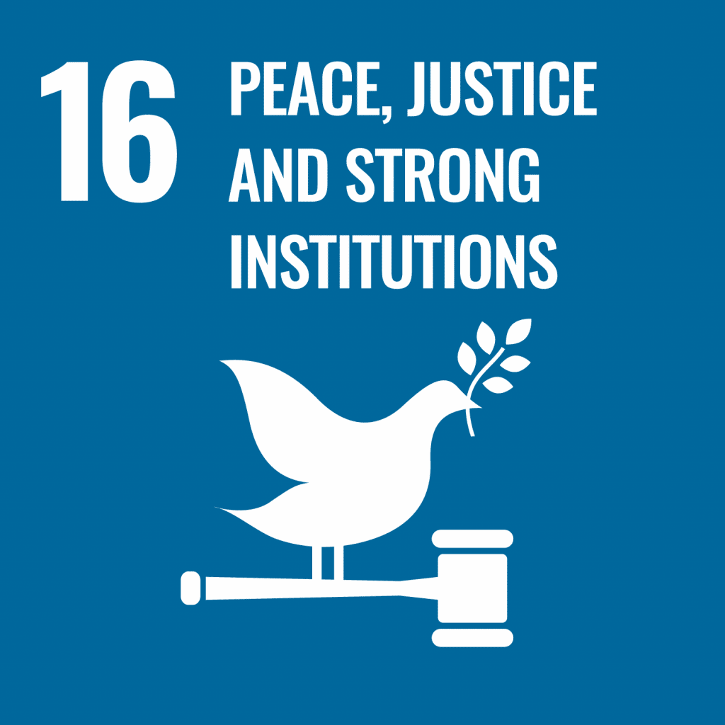 SDG Goal 16 - Peace, Justice and Strong Institutions