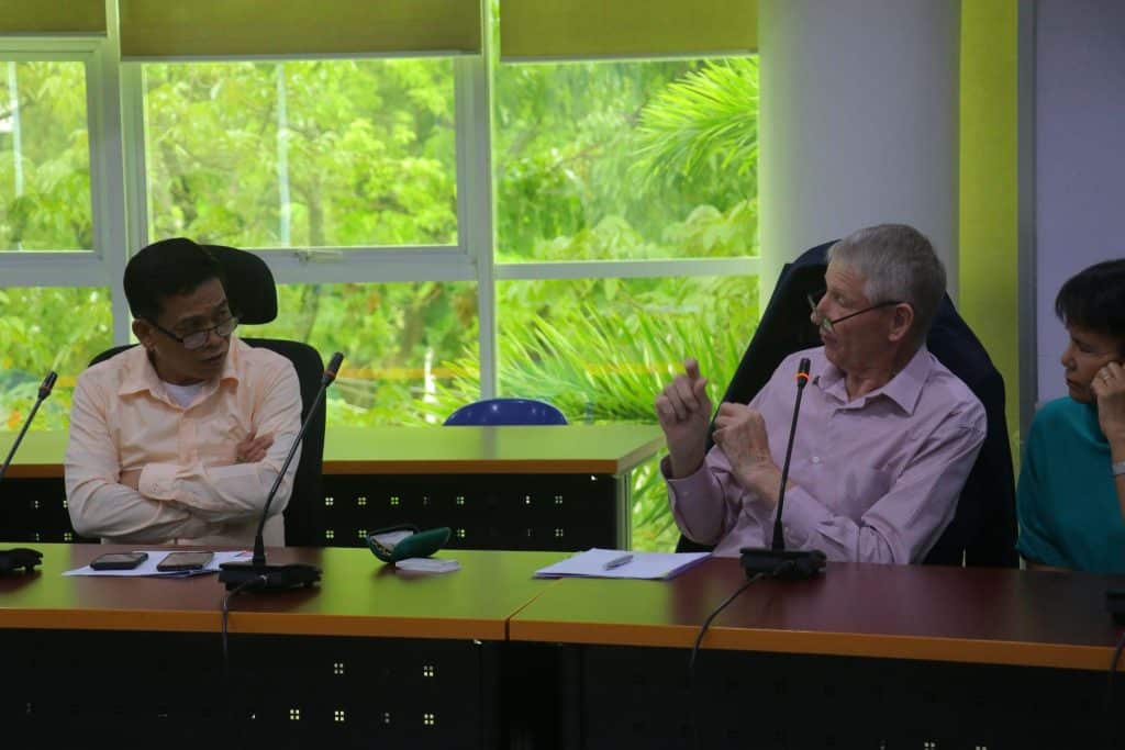 Dr. Cultura and Mr. Rennie during the forum discussion with the USTP key officials