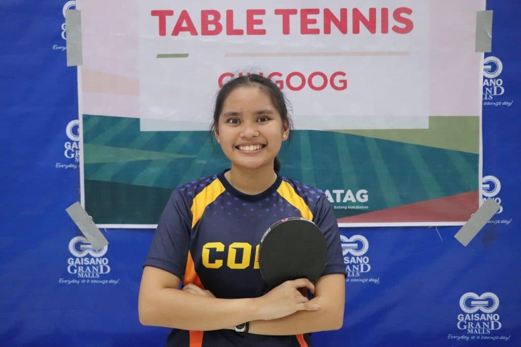 Ms. Sadora played under the singles and team event categories
