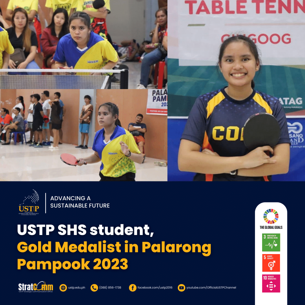 USTP SHS student, Gold Medalist in Palarong Pampook 2023