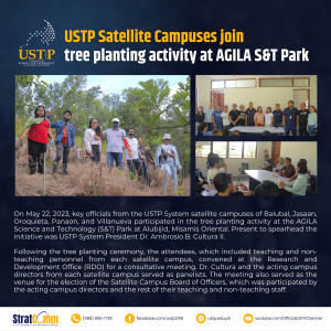 USTP Satellite Campuses join annual Tree Planting Activity at USTP Alubijid
