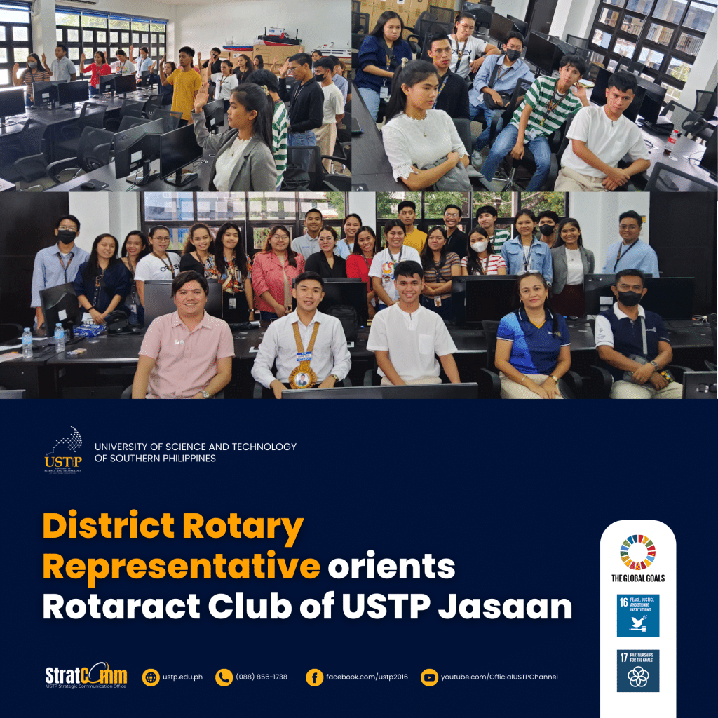 District Rotary Representative orients Rotaract Club of USTP Jasaan