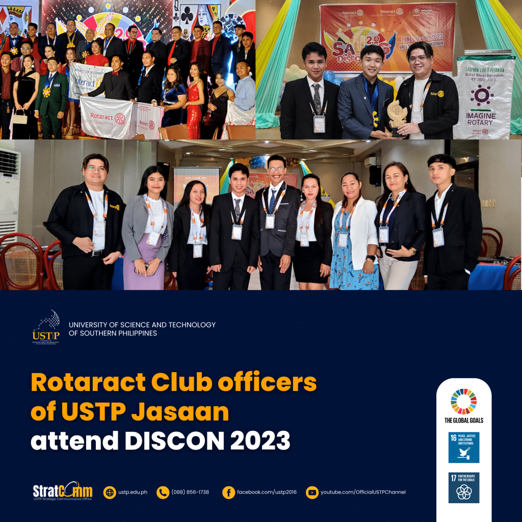 Rotaract Club officers of USTP Jasaan attend DISCON 2023