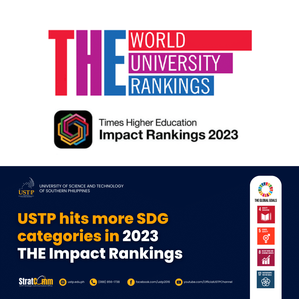 USTP hits more SDG categories in 2023 THE Impact Rankings