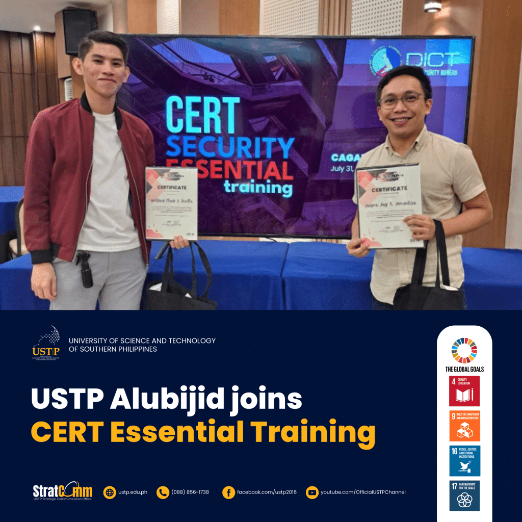 USTP Alubijid joins CERT Essential Training