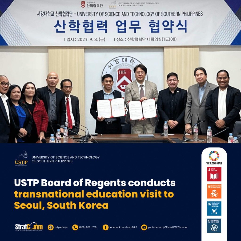 USTP Board of Regents conducts transnational education visit to Seoul, South Korea