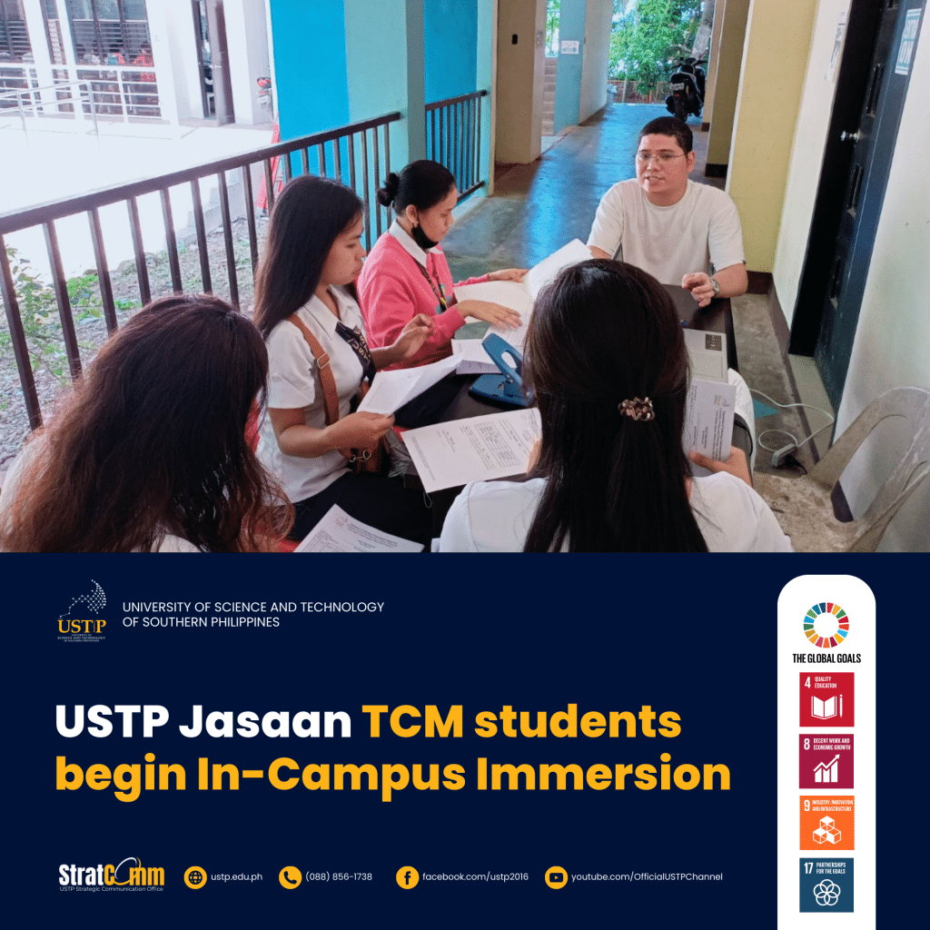 USTP Jasaan TCM students begin In-Campus Immersion