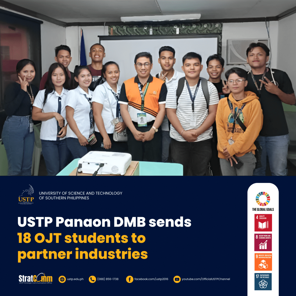 USTP Panaon DMB sends 18 OJT students to partner industries