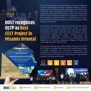 DOST recognizes USTP as Best CEST Project in Misamis Oriental
