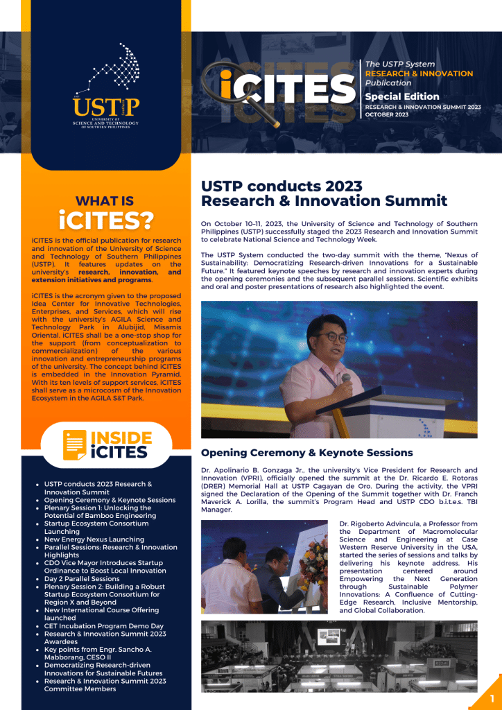 iCITES October 2023 Special Edition (Research and Innovation Summit 2023)