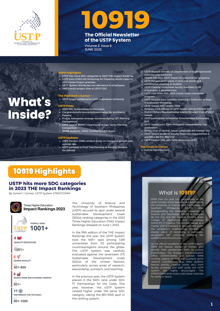 10919 Newsletter (Volume 2, Issue 6) June 2023 Issue