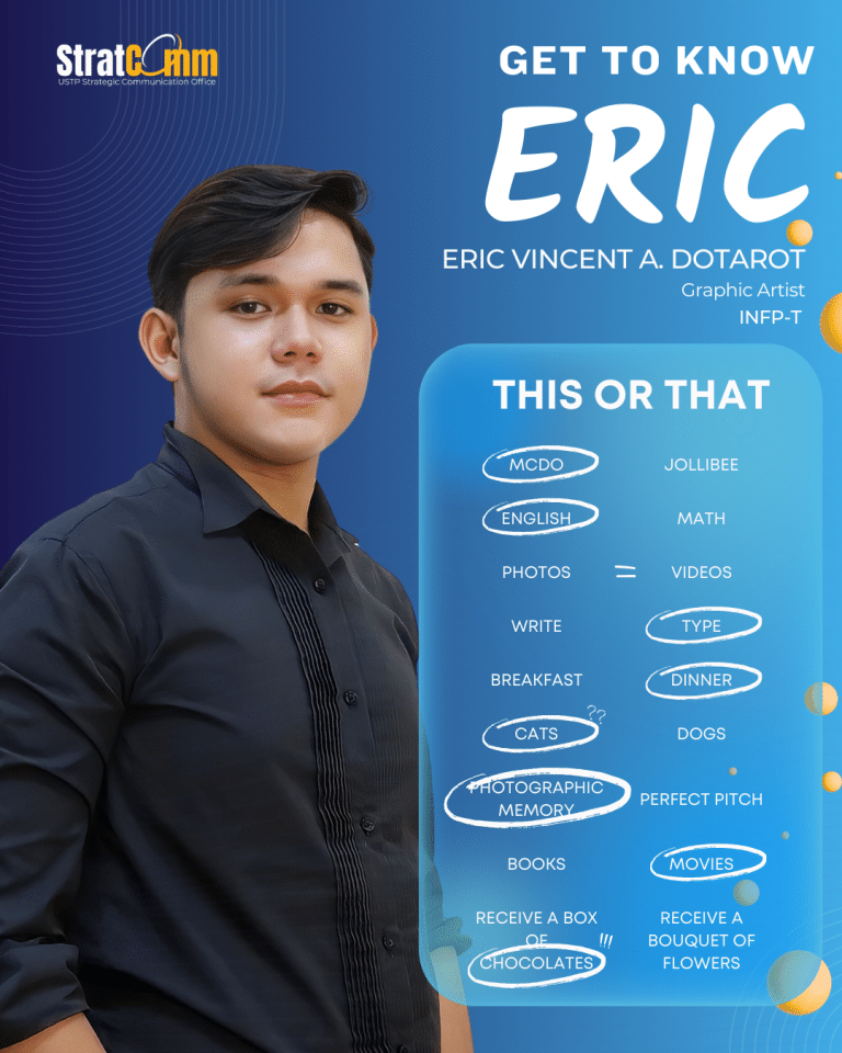Eric Vincent A. Dotarot - STRATCOMM Graphic Artist