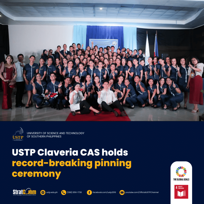USTP Claveria CAS holds record-breaking pinning ceremony