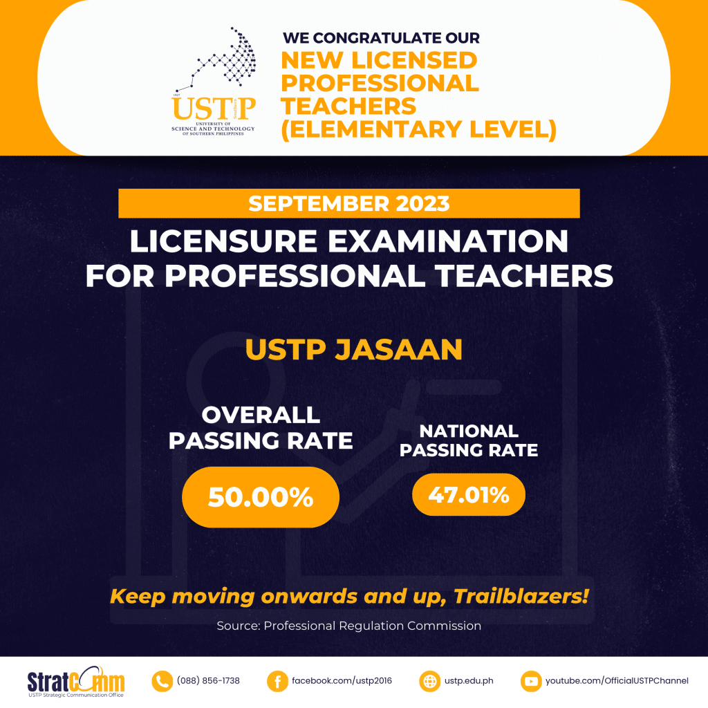 New Licensed Professional Teachers (September 2023 - Elementary - USTP Jasaan)