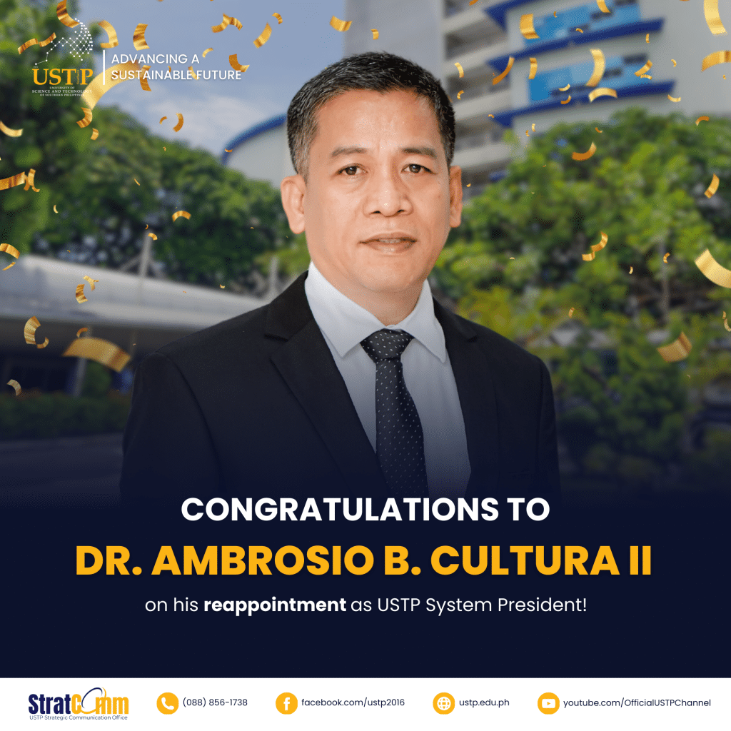 Dr. Ambrosio B. Cultura II reappointed as USTP System President