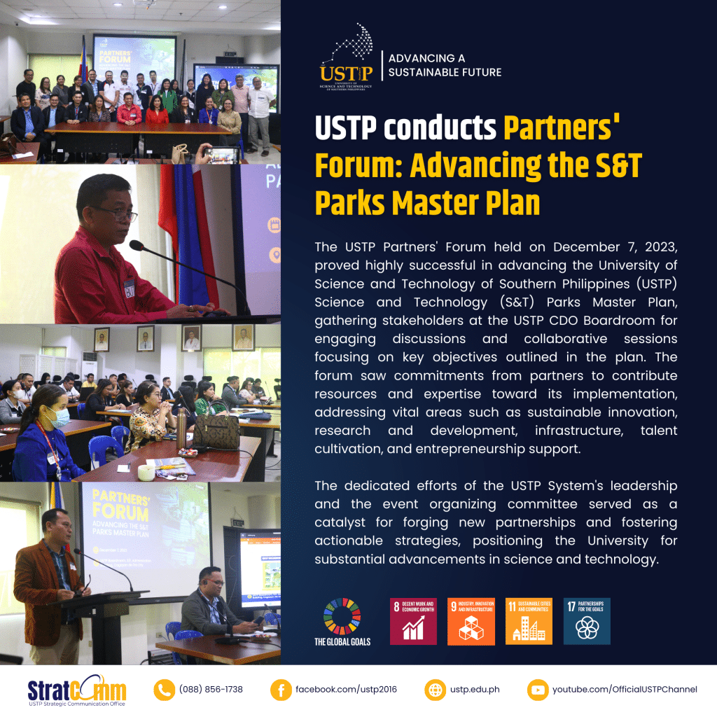 USTP conducts Partners' Forum Advancing the S&T Parks Master Plan