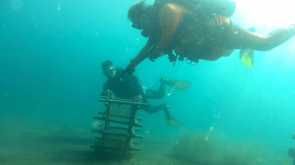 BSMB students install Artificial Coral Reefs in Panaon Coastal Waters 1