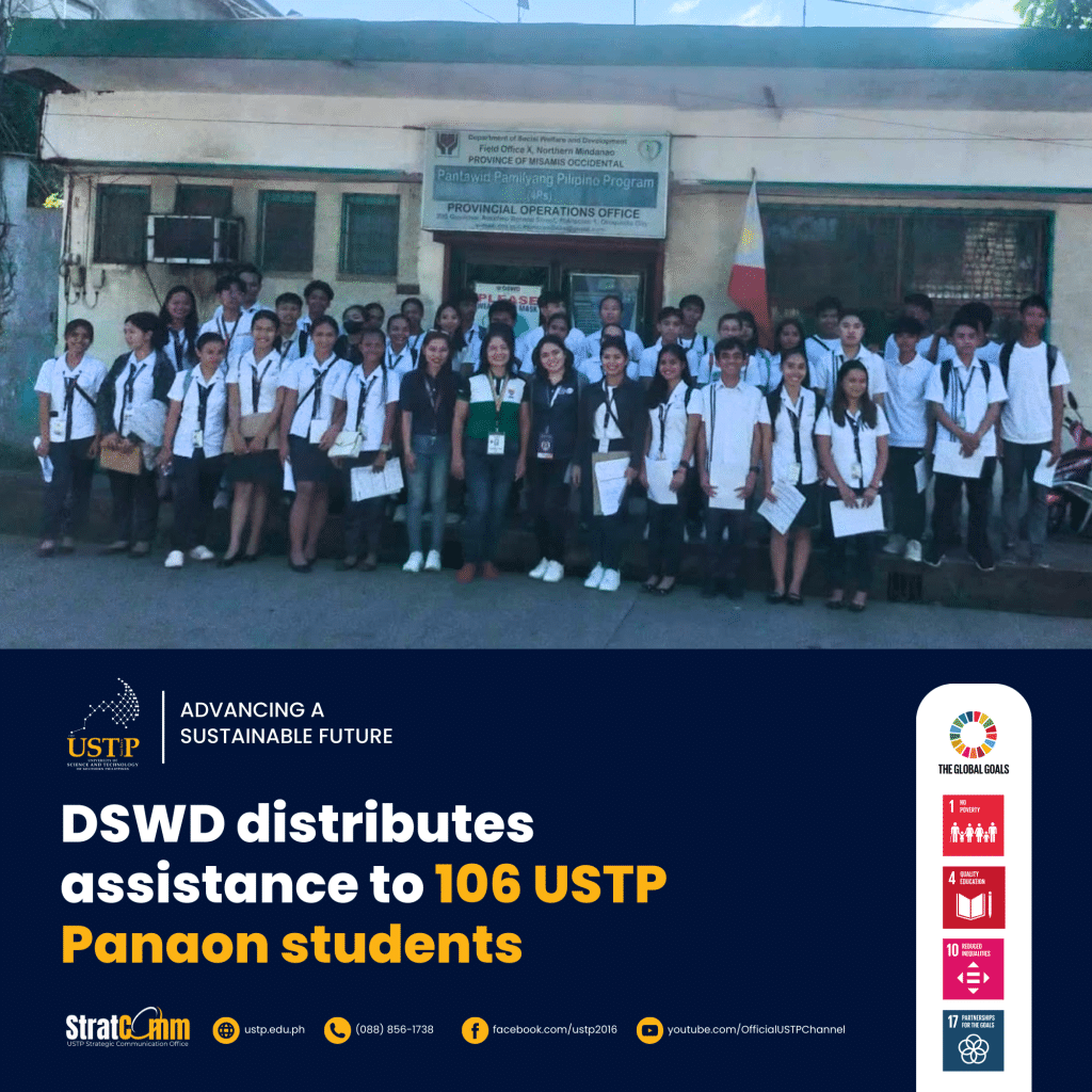 DSWD distributes assistance to 106 USTP Panaon students