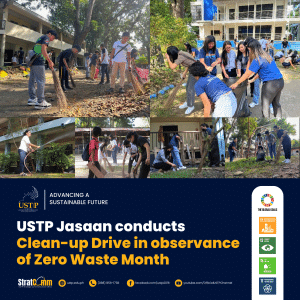 USTP Jasaan conducts Clean-up Drive in observance of Zero Waste Month