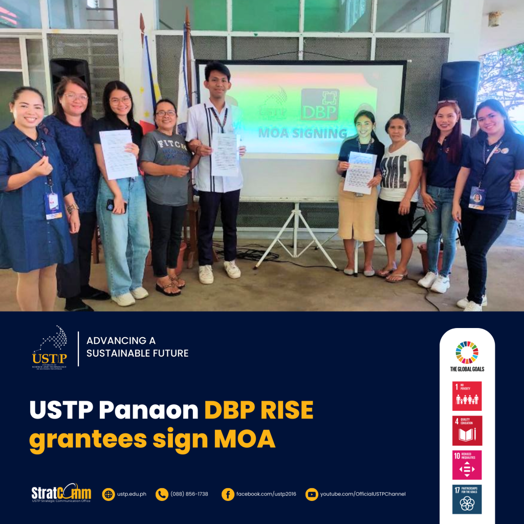 USTP Panaon DBP RISE grantees sign MOA