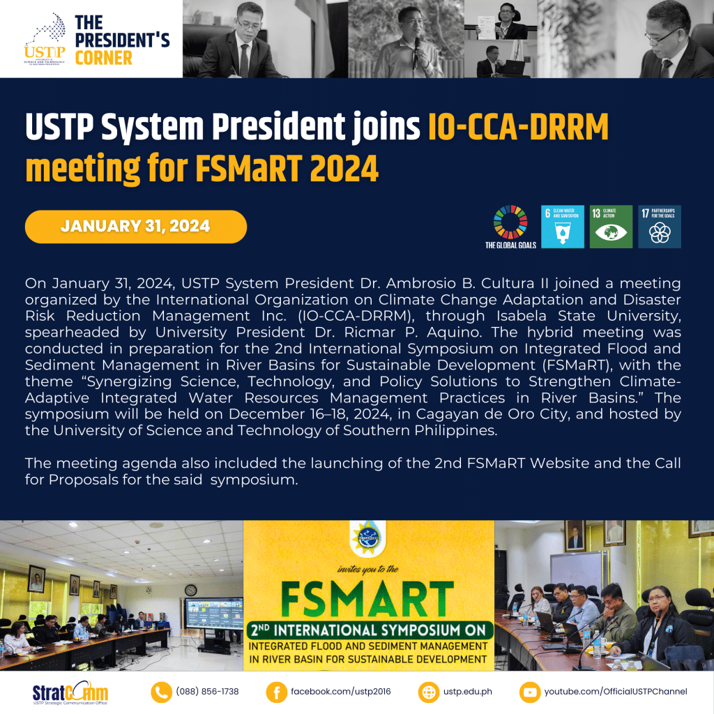 USTP System President joins IO-CCA-DRRM meeting for FSMaRT 2024