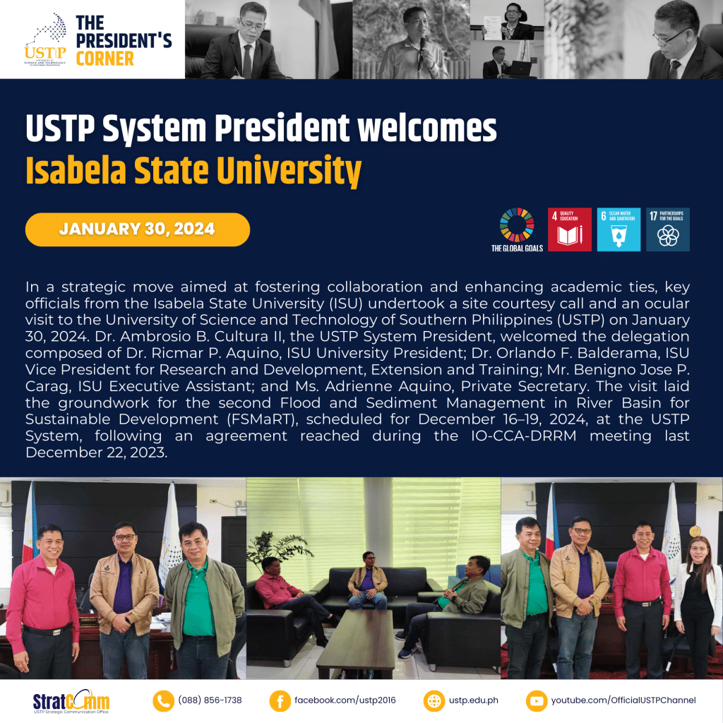 USTP System President welcomes Isabela State University