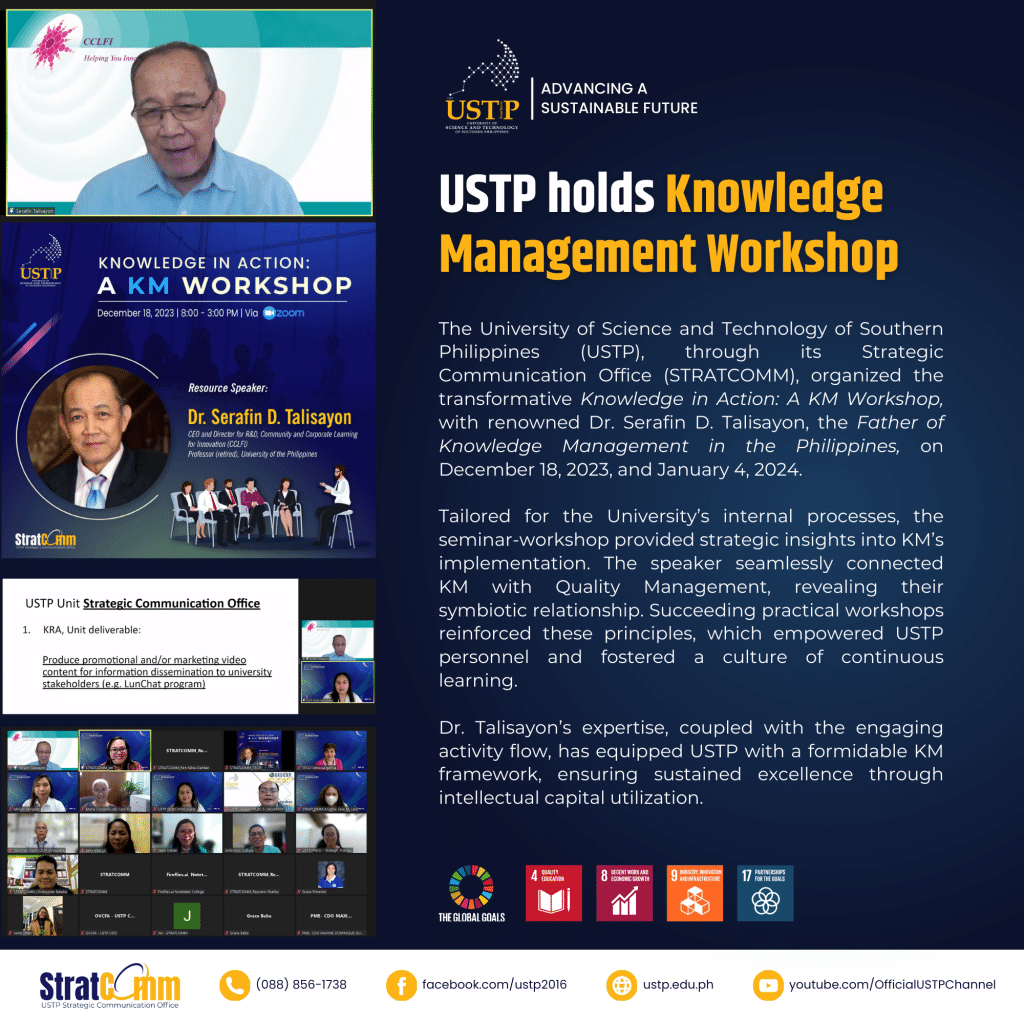 USTP holds Knowledge Management Workshop