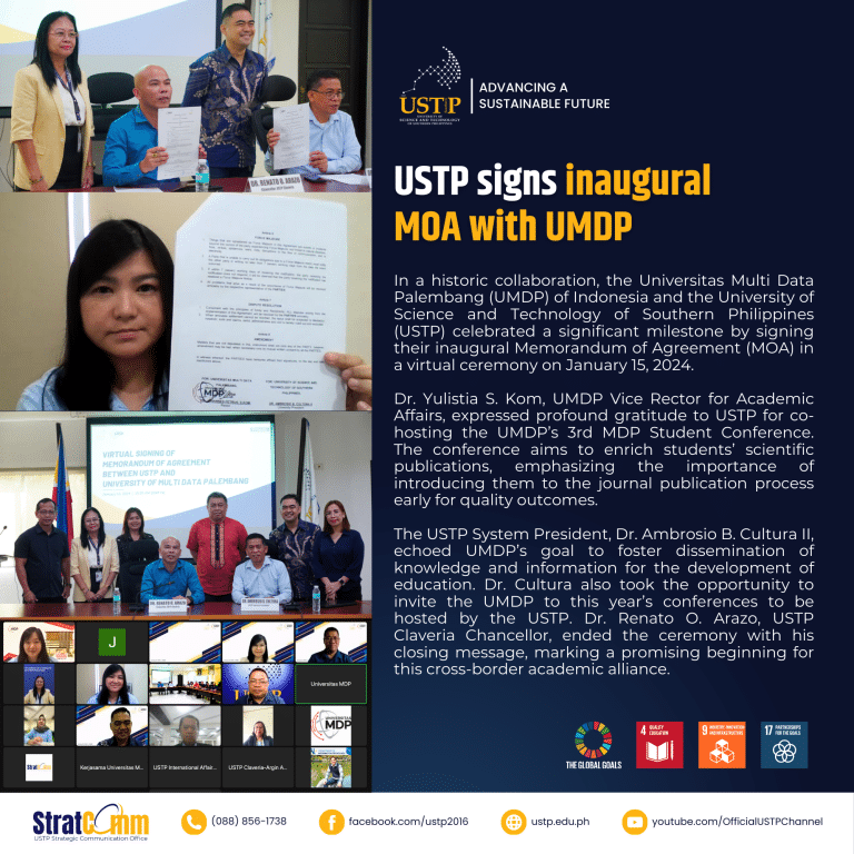 Ustp Header USTP signs inaugural MOA with UMDP - University of Science and ...