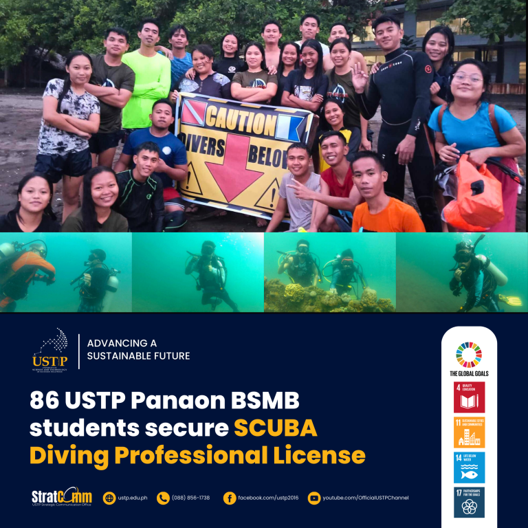 86 USTP Panaon BSMB students secure SCUBA Diving Professional License