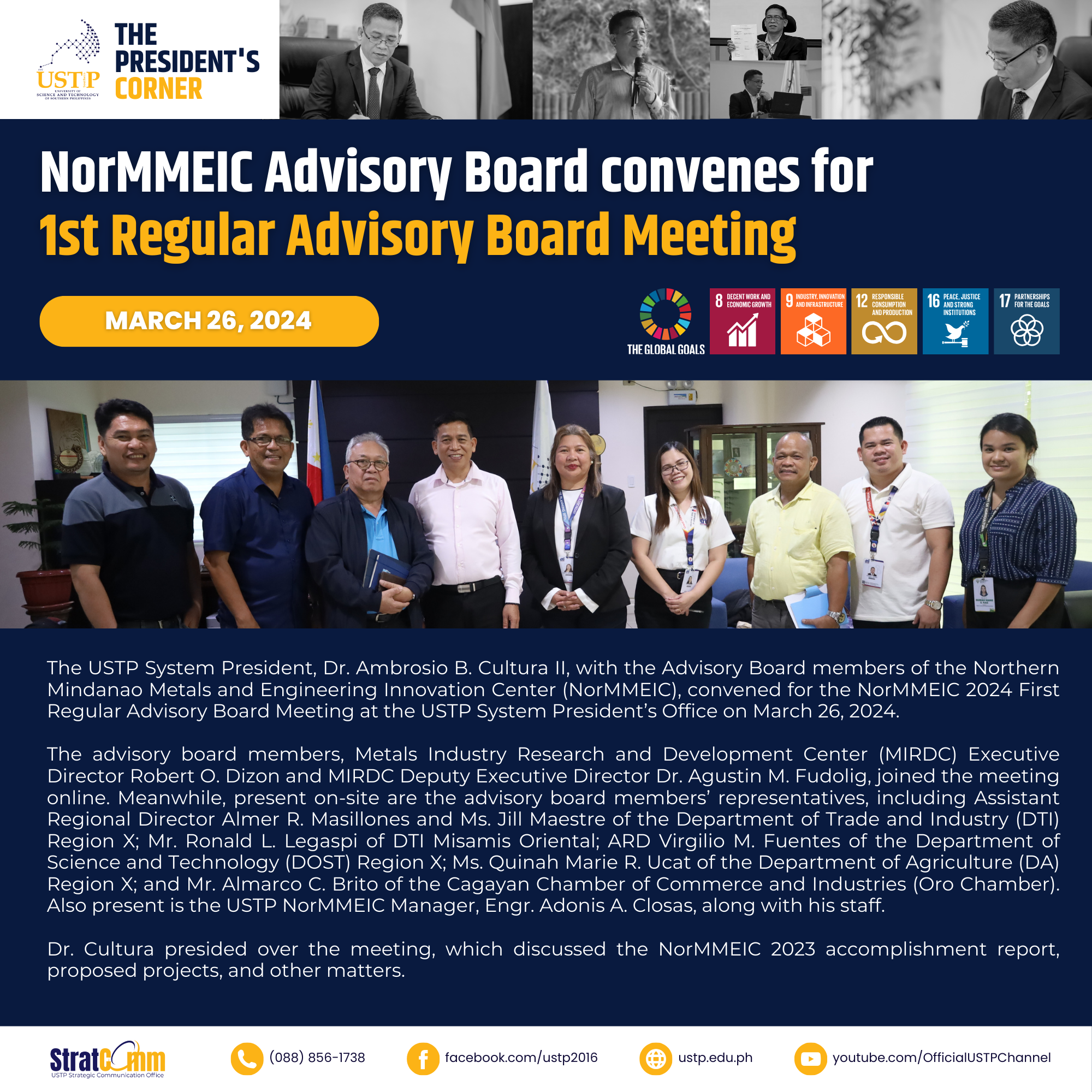NorMMEIC Advisory Board convenes for 1st Regular Advisory Board Meeting