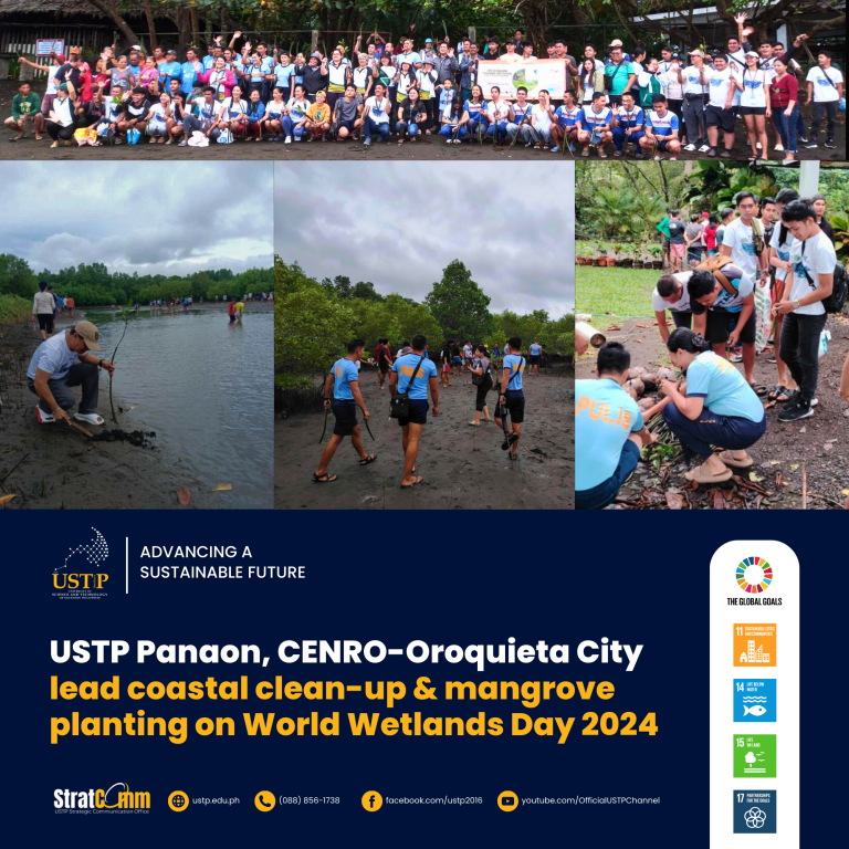 USTP Panaon, CENRO-Oroquieta City lead coastal clean-up & mangrove planting on World Wetlands Day 2024