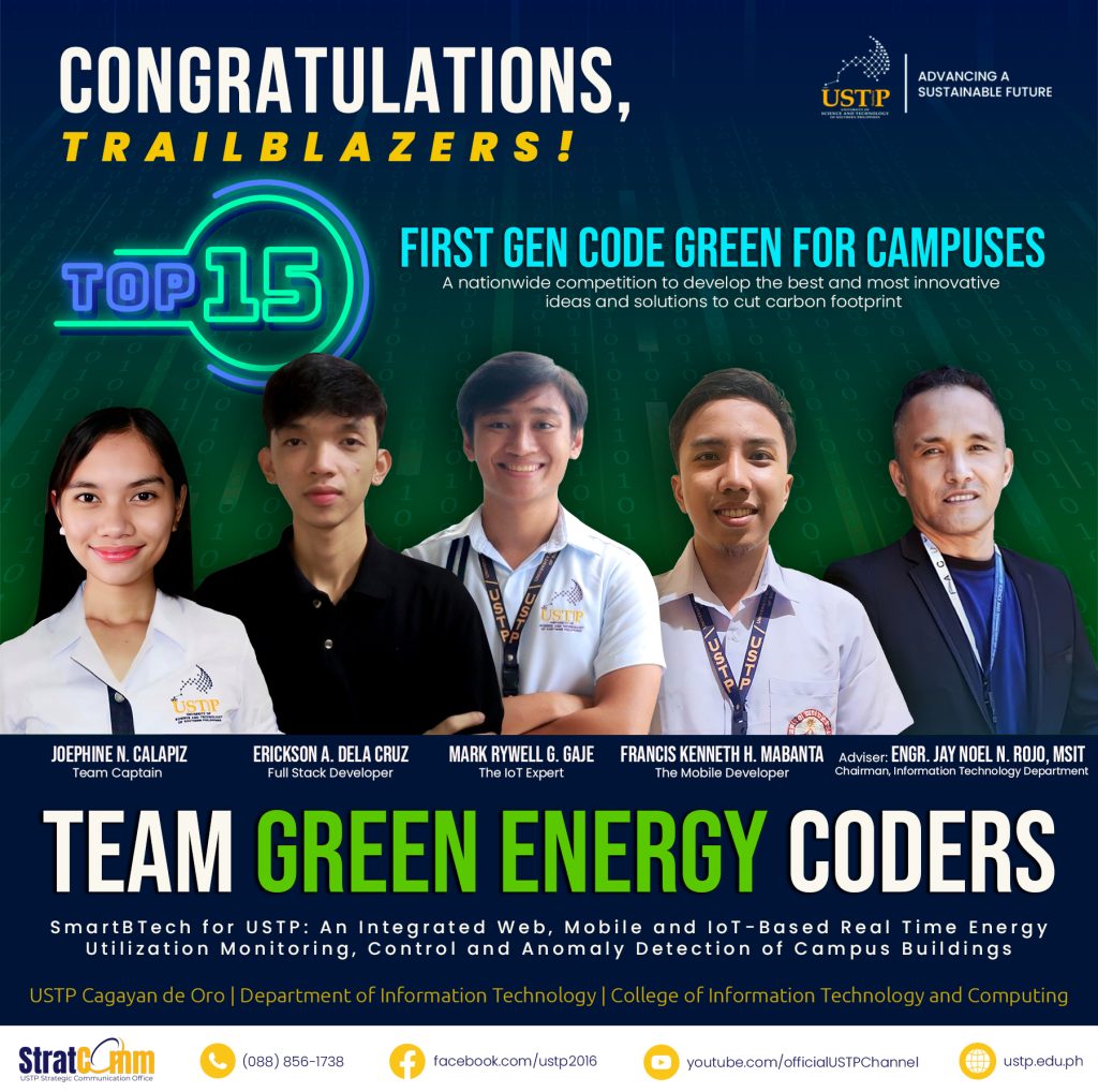 USTP enters Top 15 at First Gen’s carbon footprint innovative solutions competition 1