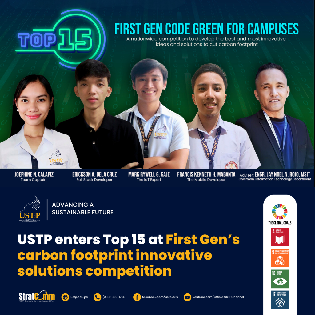 USTP enters Top 15 at First Gen’s carbon footprint innovative solutions competition