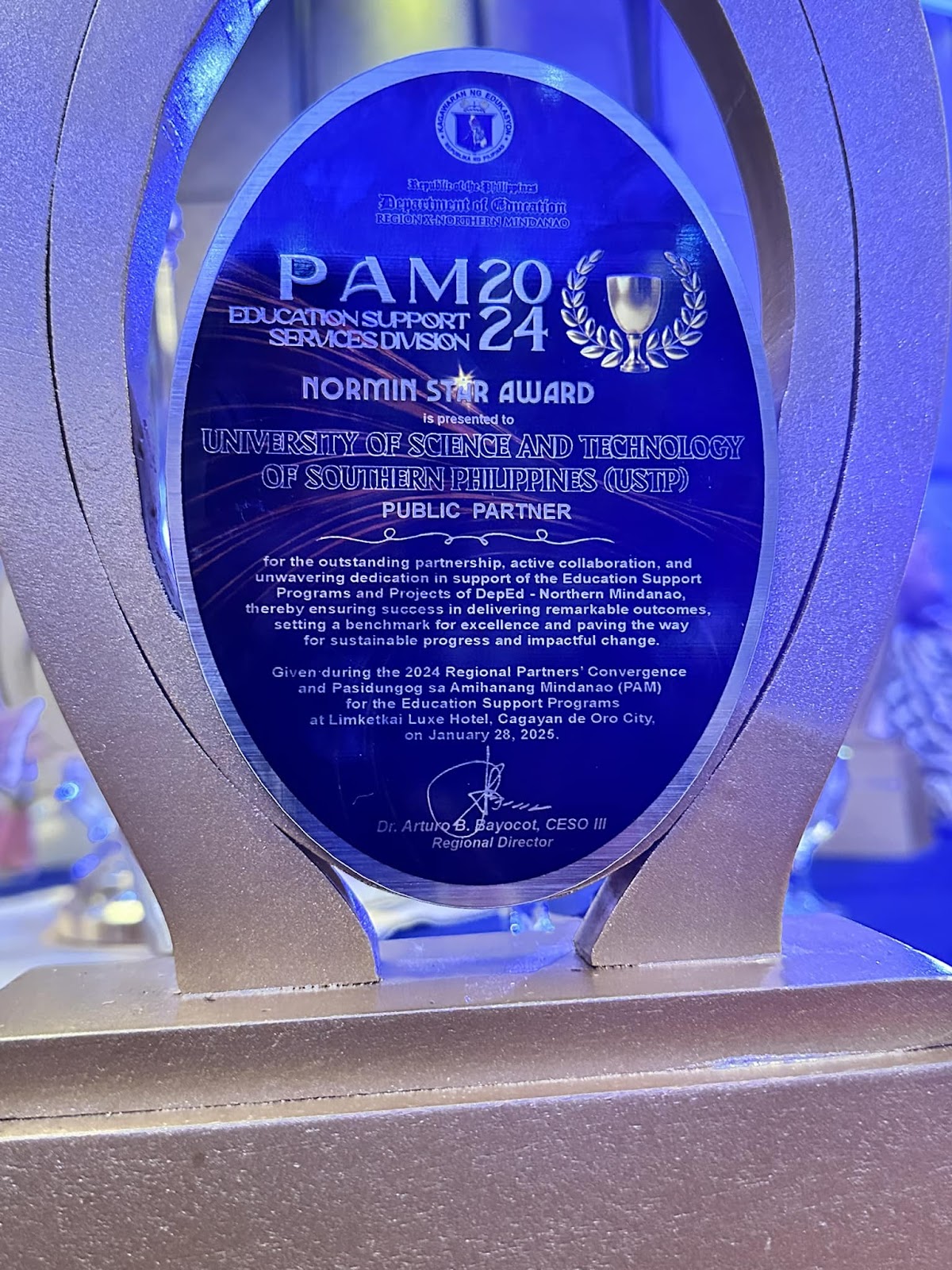 DepEd-X honors USTP as Public Partner in advancing Education Support ...