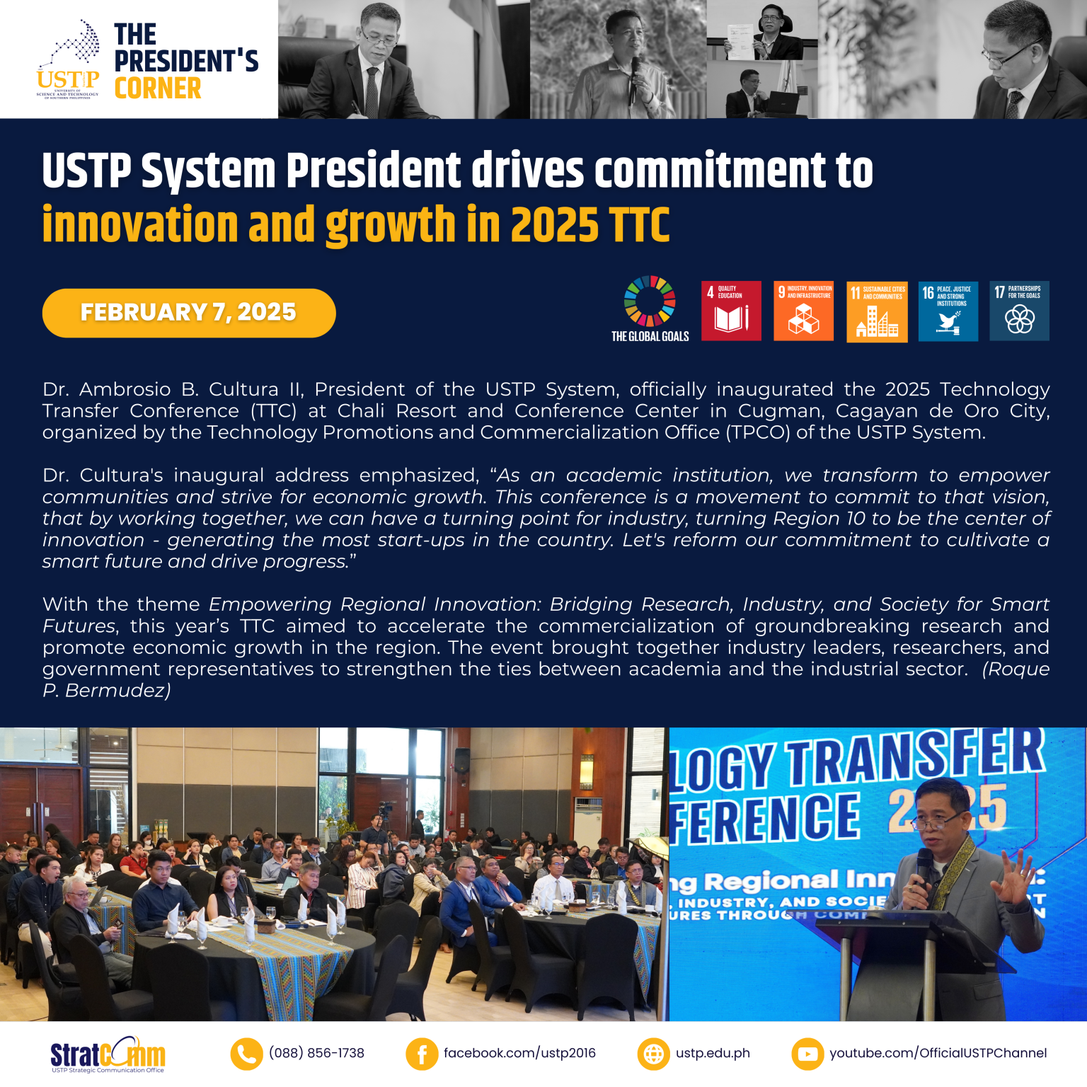 Ustp Header USTP System President drives commitment to innovation and growth in ...