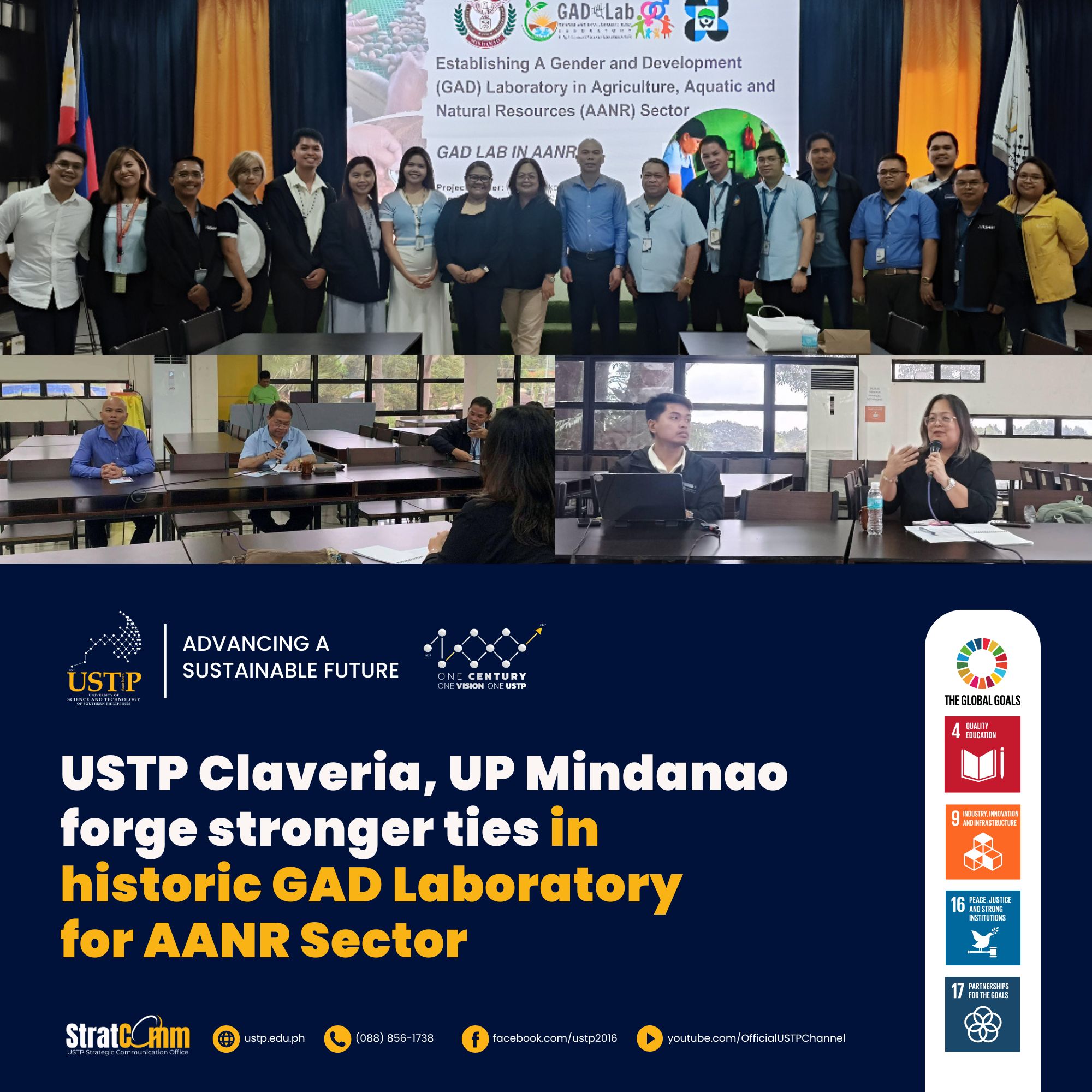 USTP Claveria, UP Mindanao strengthen ties in GAD laboratory for AANR ...