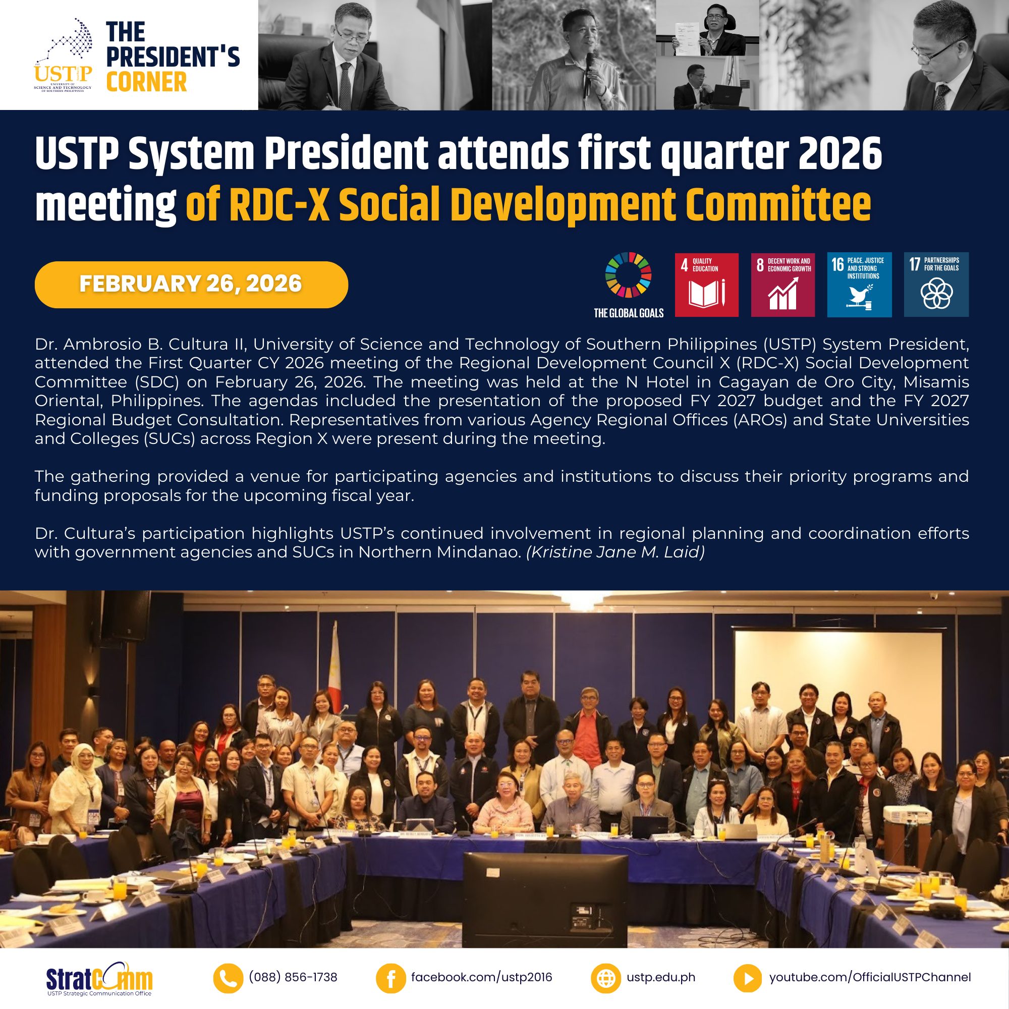 Ustp Header USTP System President attends first quarter 2026 meeting of RDC-X ...