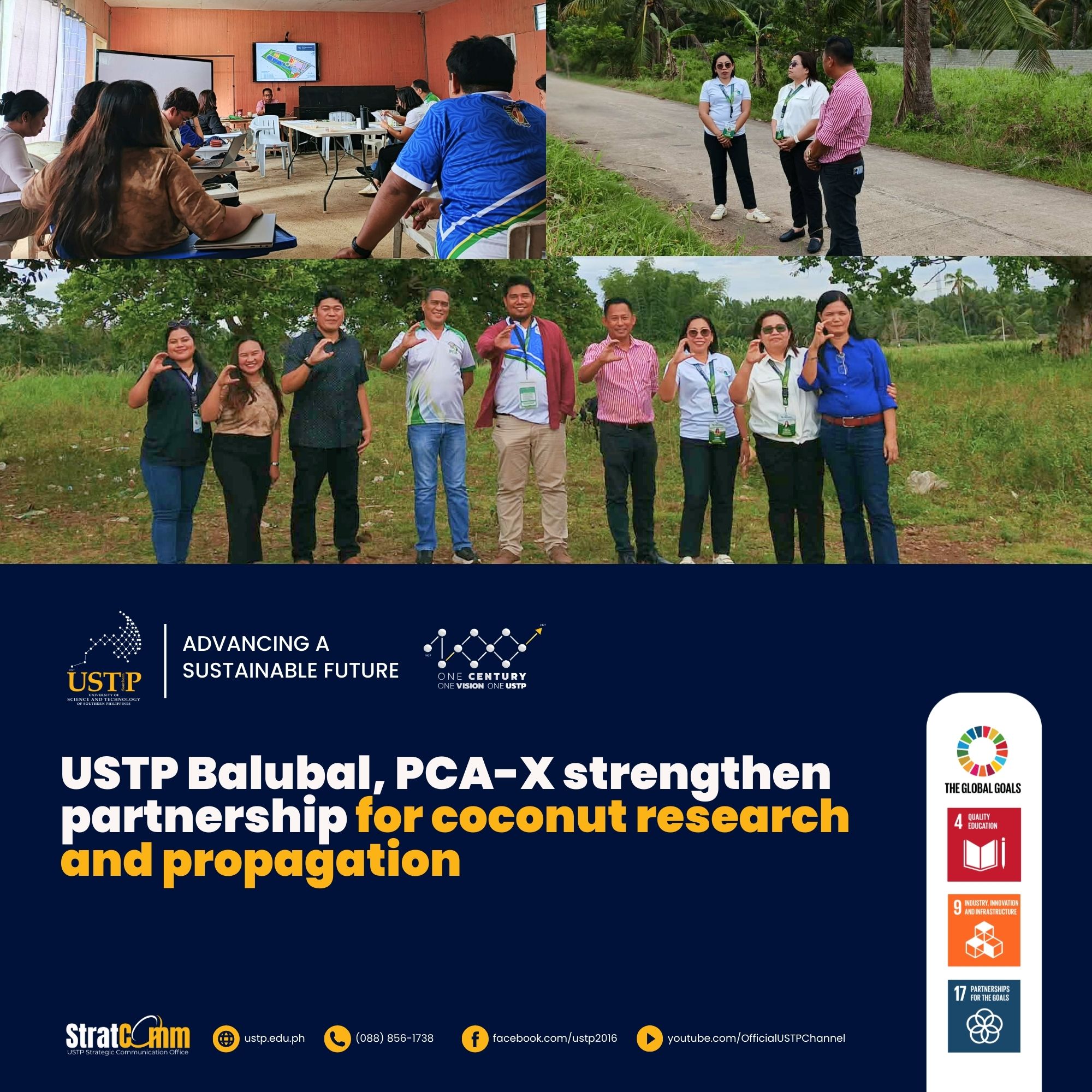 USTP Balubal, PCA-X strengthen partnership for coconut research and ...