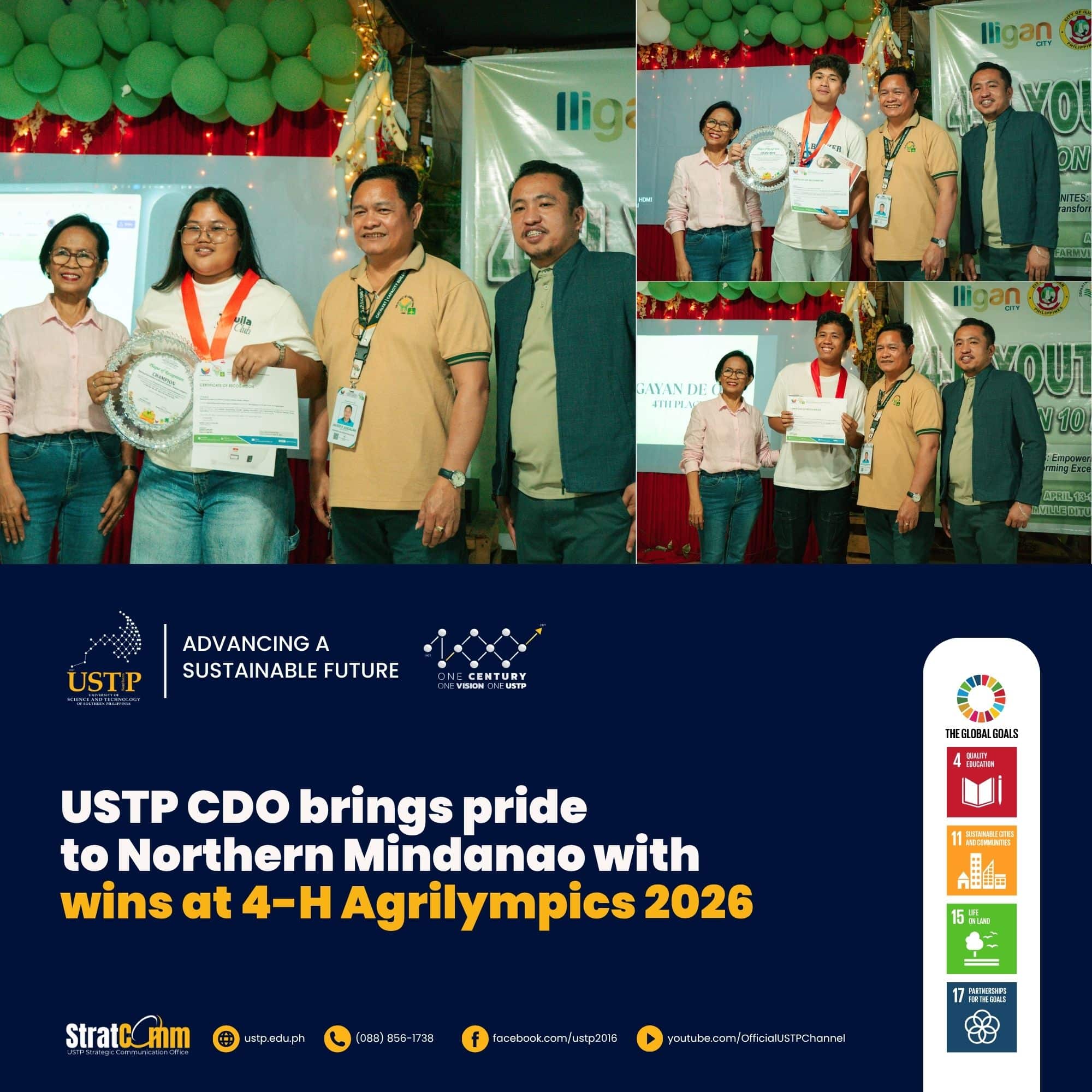 Ustp Header USTP CDO brings pride to Northern Mindanao with wins at 4-H Agrilympics ...