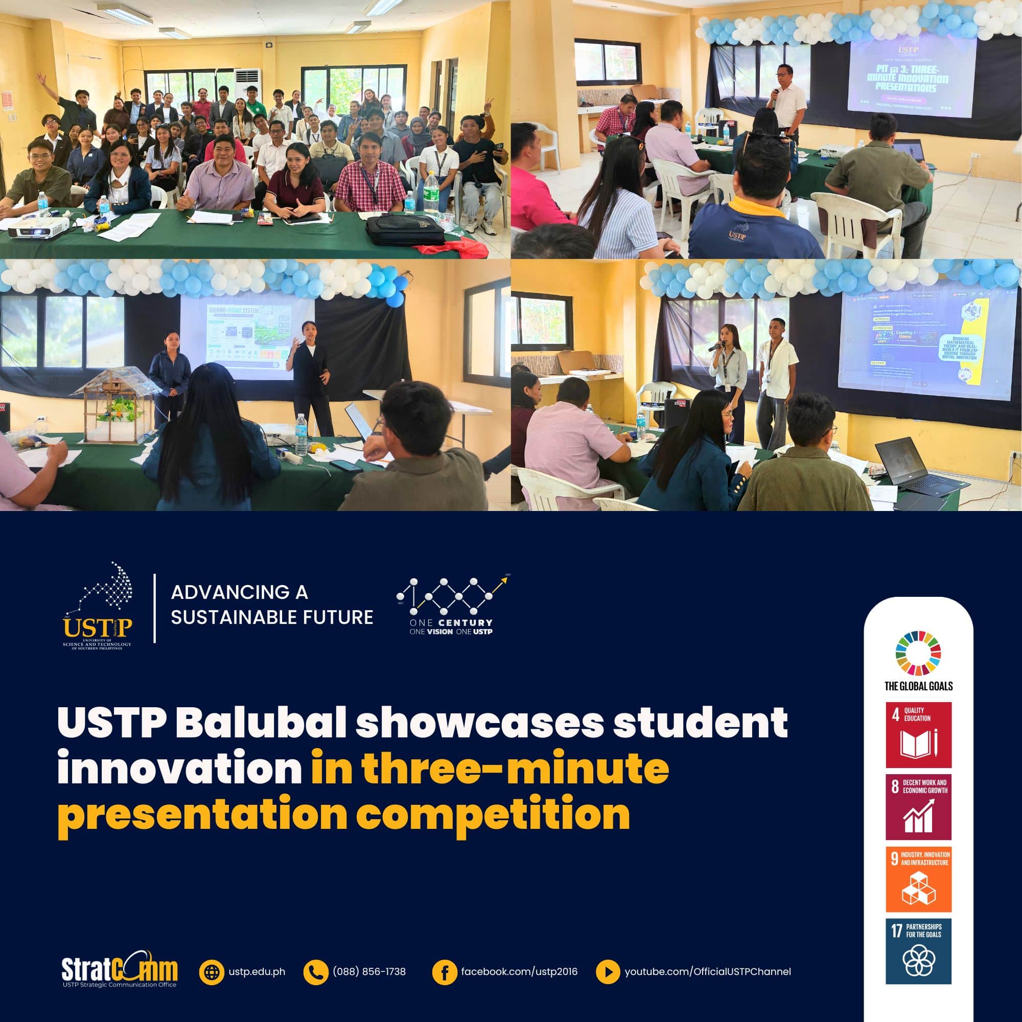 USTP Balubal showcases student innovation in three-minute presentation ...